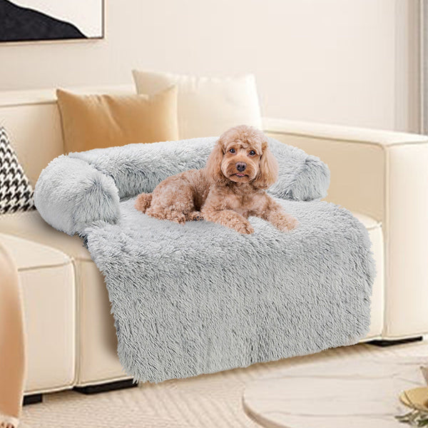 Kids Pet Sofa Bed Dog Cat Calming Waterproof Cover Protector Slipcovers M