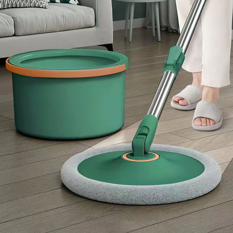 Cleanix Sewage Separation Mop Rotary Hand-Wash-Free Flat Suction Green