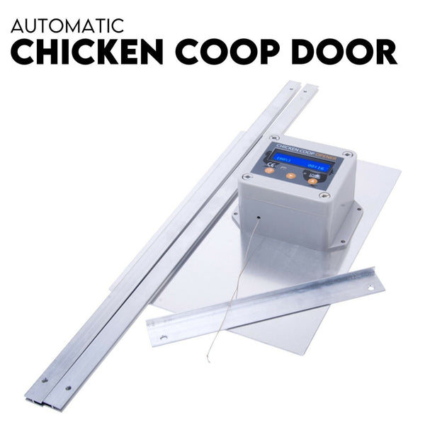 Pet Chicken Supplies Chicken Coop Door With Digital Lcd Screen To Manage Timer And Sensor