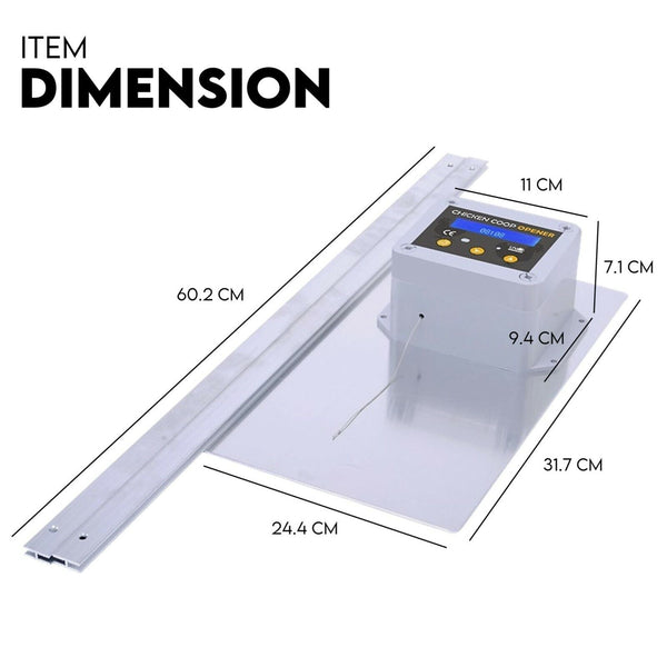 Pet Chicken Supplies Chicken Coop Door With Digital Lcd Screen To Manage Timer And Sensor