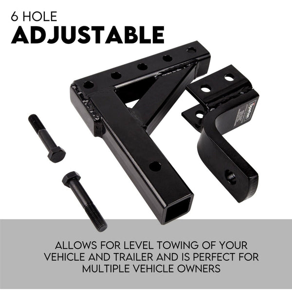 Tow Balls Adjustable Drop Towbar Bar Ball Mount Tongue Hitch Trailer Car 3500Kg