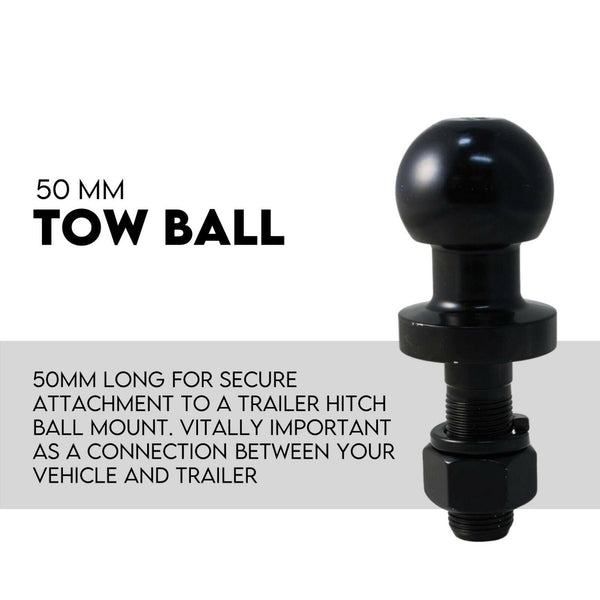 Tow Balls Adjustable Drop Towbar Bar Ball Mount Tongue Hitch Trailer Car 3500Kg