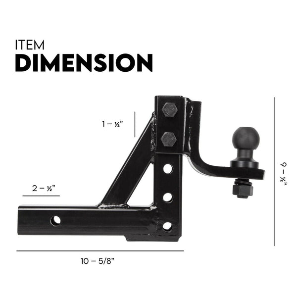 Tow Balls Adjustable Drop Towbar Bar Ball Mount Tongue Hitch Trailer Car 3500Kg