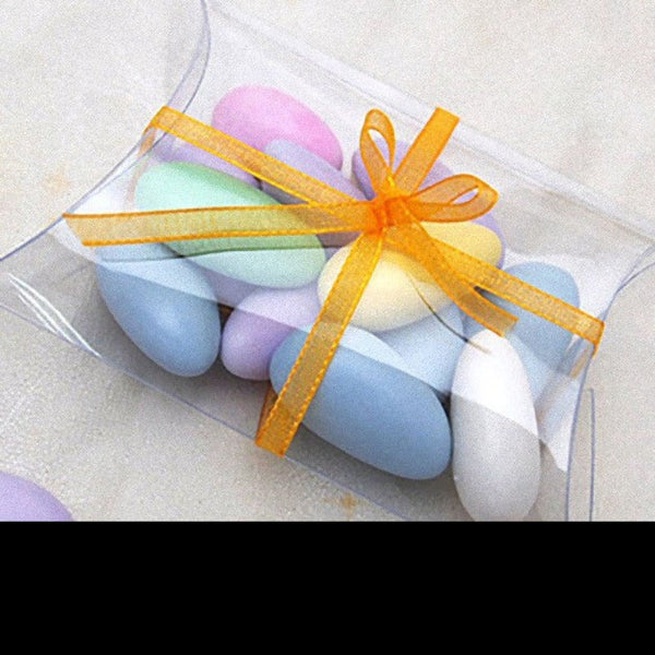 100 Pack Of Pillow Rectangle Shaped Gift Box - Wedding Or Product Bomboniere Jewelry Party Favor Model Candy Chocolate Soap