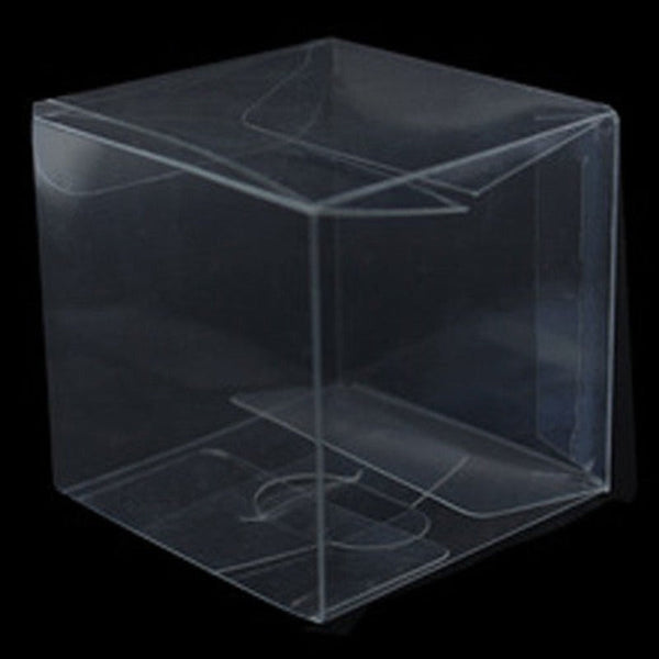 100 Piece Pack -Pvc Clear See Through Plastic 15Cm Square Cube Box Large Bomboniere Product Exhibition Gift