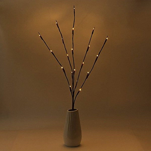 String Lights 10 Sets Of Led Light Bunch Stem Warm White Battery Fairy Lights 50Cm High 20 Bulbs Petals