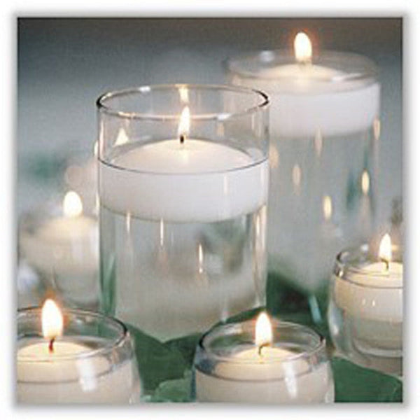 Candles 20 Pack Of 4 Hour White Floating 4Cm Diameter Wedding Party Decoration