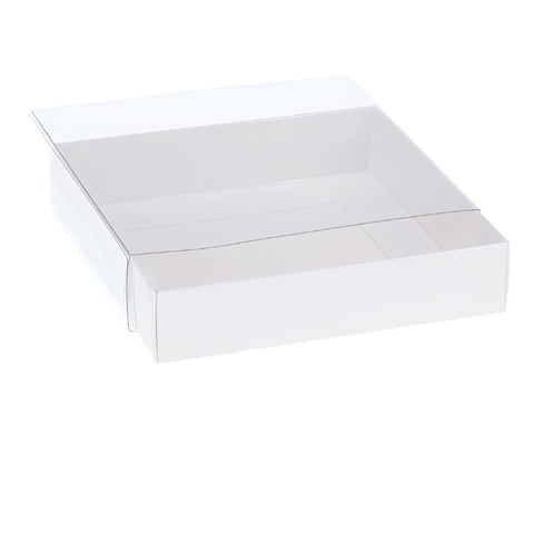 Gift Boxes 50 Pack Of 15Cm Square Invitation Coaster Favor Function Product Presentation Cookie Biscuit Patisserie Gift Box 4Cm Deep White Card With