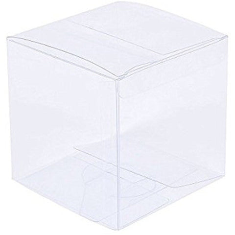 Gift Boxes 50 Pack Of 12Cm Square Cube Box Large Bomboniere Exhibition Gift Product Showcase Clear Plastic Shop Display Storage Packaging