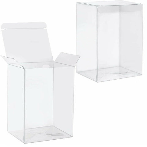 50 Pack Of Large Plastic 22X14.5Cm Rectangle Cube Box - Exhibition Gift Product Showcase Clear Shop Display Storage Packaging