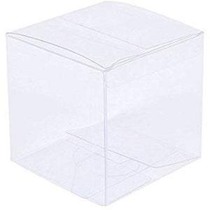 Gift Boxes 50 Pack Of 8Cm Square Cube Product Showcase Clear Plastic Shop Display Storage Packaging Box