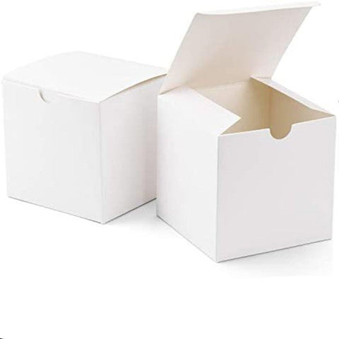 50 Pack Of White 5X5x8cm Square Cube Card Gift Box - Folding Packaging Small Rectangle/Square Boxes For Wedding Jewelry Party Favor Model Candy Chocolate Soap