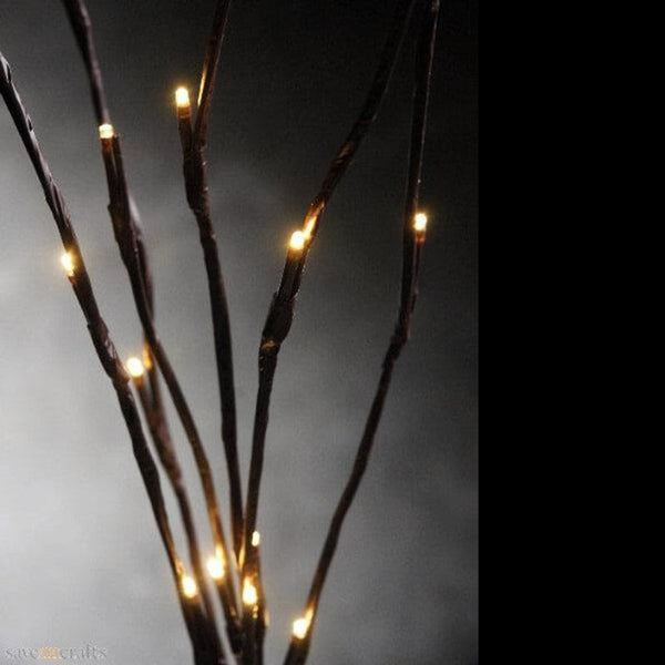 Seasonal Decorations 5 Sets Of Led Light Bunch Stem Warm White Battery Fairy Lights 50Cm High 20 Bulbs/Petals