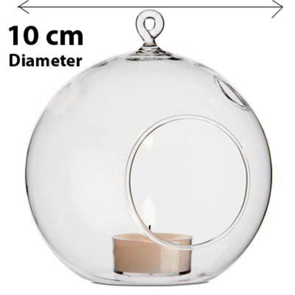 Candle Holders & Accessories 50 Wholesale Lot Of Hanging Clear Glass Ball Tealight Candle Holder 10Cm Diameter / High Wedding Globe Decoration Terra