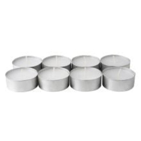 Wholesale Lot Large Tealight Candles 6Cm Wide In Silver Foil Cup 200 A Pack - Party Event Wedding Bbq Dinner Romantic Ambience Decor