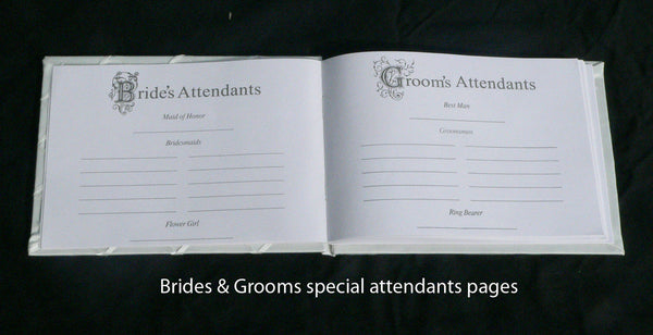 White Wedding Guest Book Register With Silver Pen Matching Stand Set 36 Lined Pages - Ribbon And Diamante Bow Cover