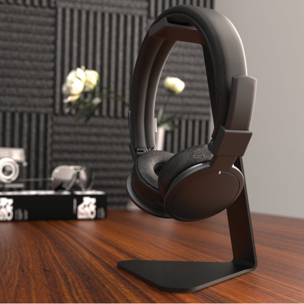 Headphone Accessories Kanto H1 Universal Desktop Headphone Stand, Black