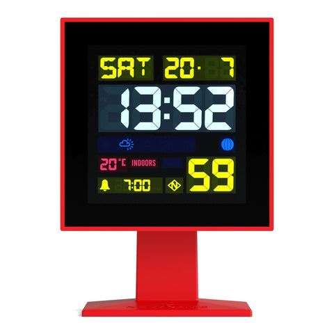 Alarm Clocks & Clock Radios Newgate Monolith Lcd Alarm Clock Fire Engine Red