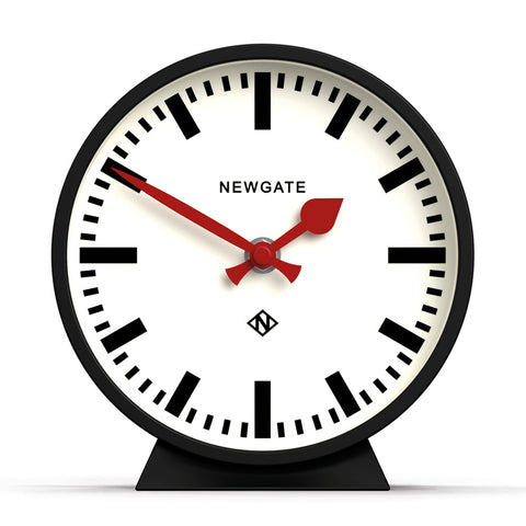 Desk Clocks Newgate Railway Mantel Clock Cave Black