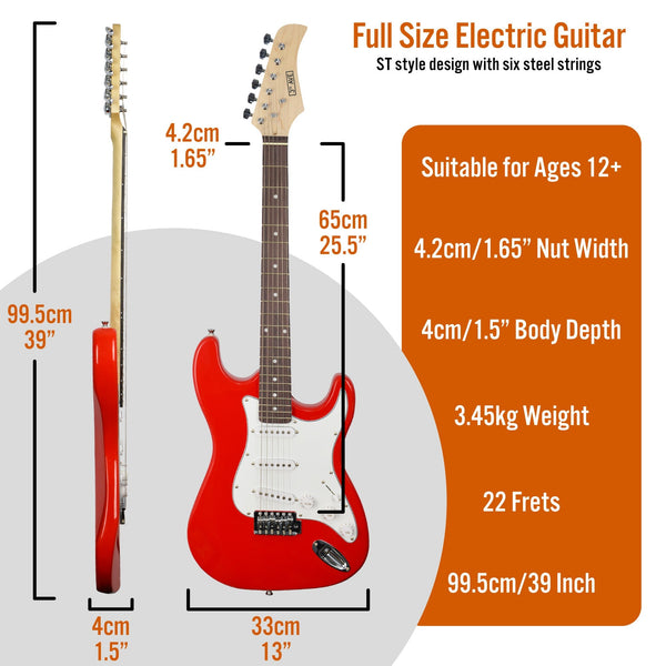 Electric Guitars 3Rd Avenue Electric Guitar Pack Red