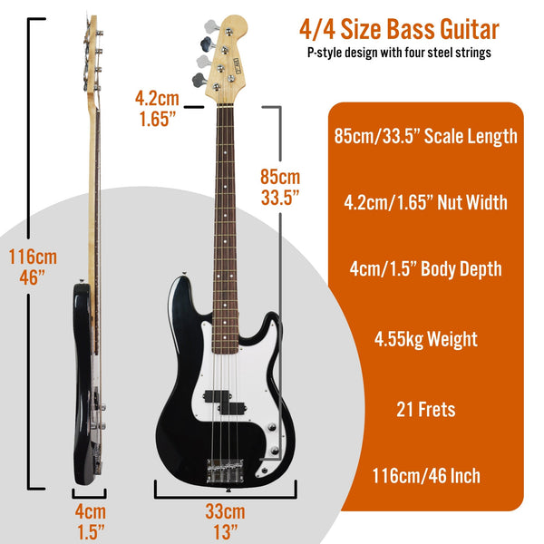 Electric Guitars 3Rd Avenue Bass Guitar Pack