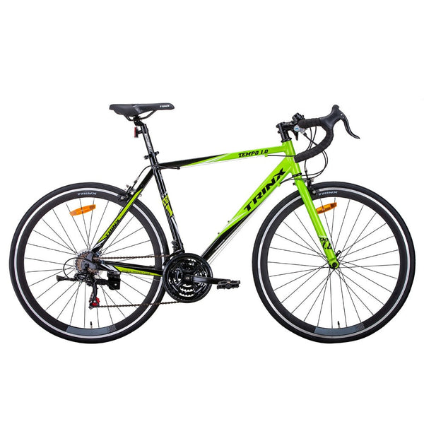 Bicycles Trinx 700C Road Bike Tempo1.0 Shimano 21 Speed Racing Bicycle 59Cm Black/Green