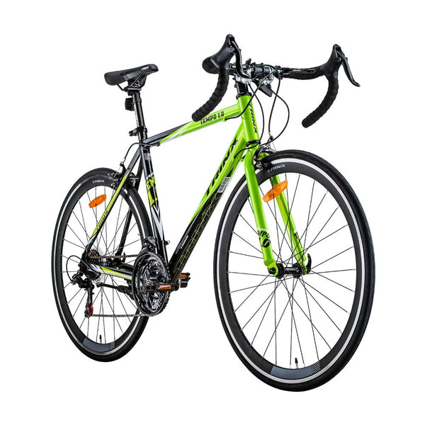 Bicycles Trinx 700C Road Bike Tempo1.0 Shimano 21 Speed Racing Bicycle 59Cm Black/Green