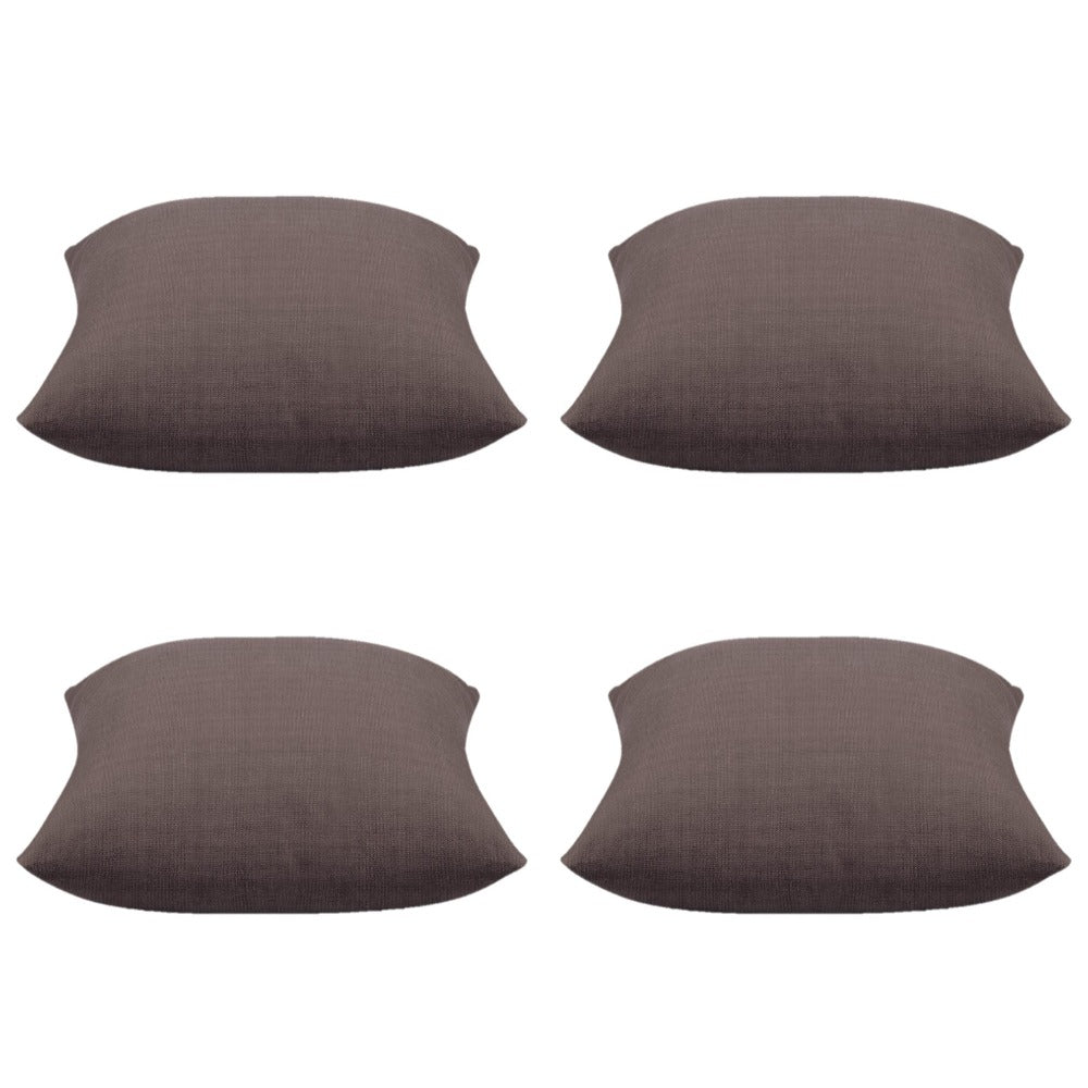 Cushion Covers Pack Of 4 Elements Stone Brown Solid Base Colour Square