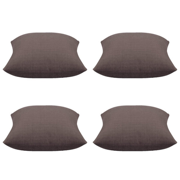 Cushion Covers Pack Of 4 Elements Stone Brown Solid Base Colour Square