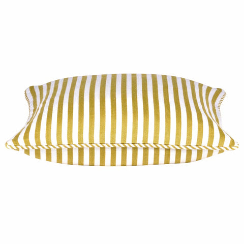En Pack Of 4 Dandi Mustard Yellow & White Striped Square Cushion Covers 40X40cm