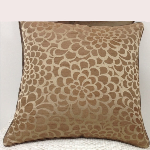 Cushion Covers Pack Of 4 Flower Beige Petal Design Square