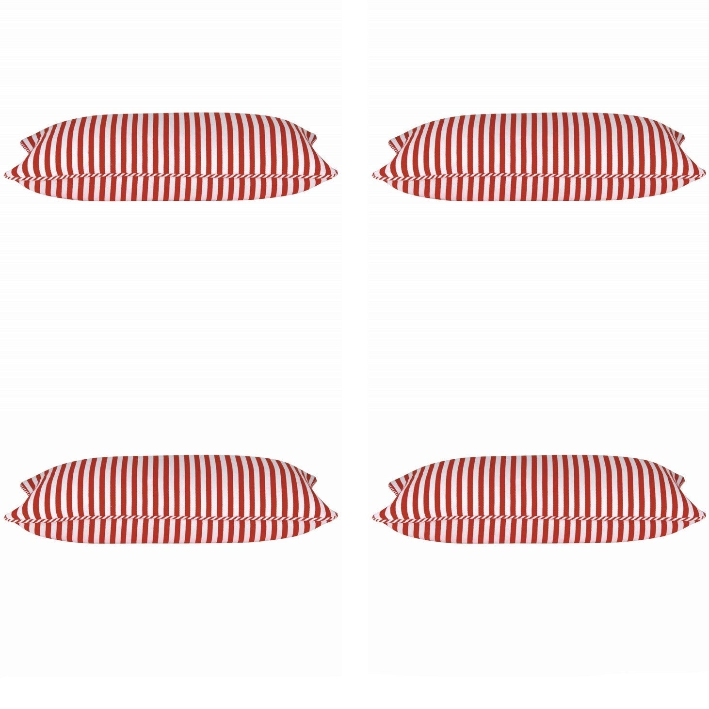 Cushion Covers Pack Of 4 Dandi Red & White Rectangle