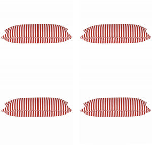 Cushion Covers Pack Of 4 Dandi Red & White Rectangle