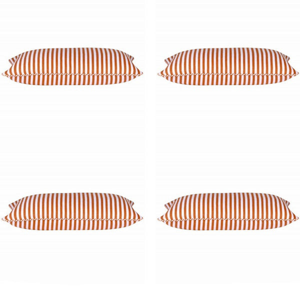 Cushion Covers Pack Of 4 Dandi Orange & White Rectangle