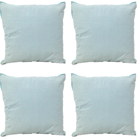 Cushion Covers Pack Of 4 Frida Aqua Blue 50Cm X With Piping