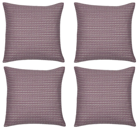 Cushion Covers Pack Of 4 Fern Rose Soft Pink & White 50X50cm . Made In Europe.