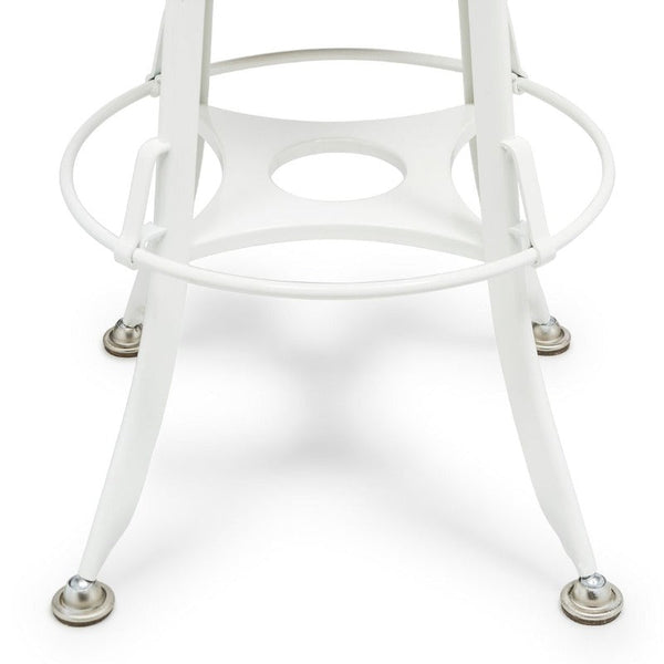 Benches Bar Stools White Bar Stool Hamptons Style Height Adjustable And Swivel With Natural Wood Top