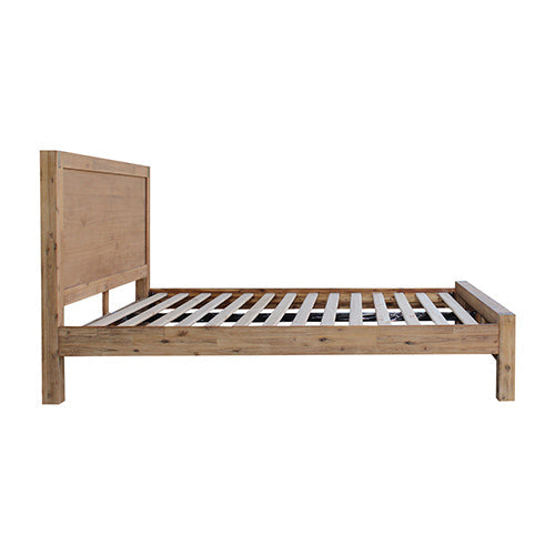 King Single Bed Frames 4 Pieces Bedroom Suite In Solid Wood Veneered Acacia Construction Timber Slat King Single Size Oak Colour Bed, Bedside Table &