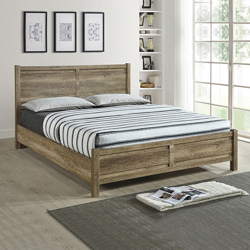 Queen Bed Frames Queen Size Bed Frame Natural Wood Like Mdf In Oak Colour