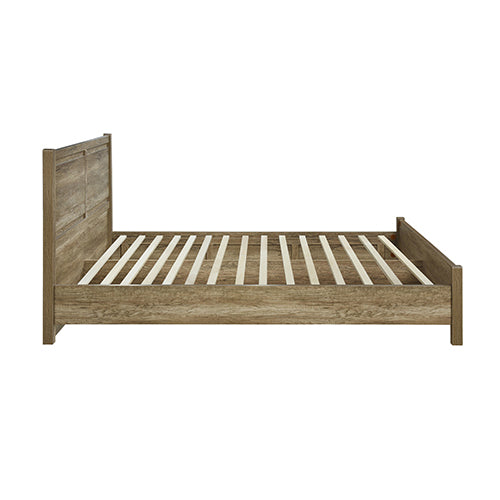 Queen Bed Frames Queen Size Bed Frame Natural Wood Like Mdf In Oak Colour