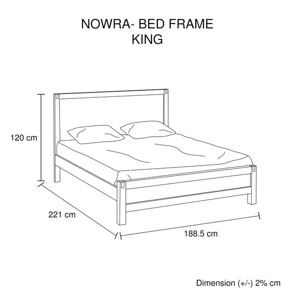 King Bed Frames Bed Frame King Size In Solid Wood Veneered Acacia Bedroom Timber Slat Chocolate