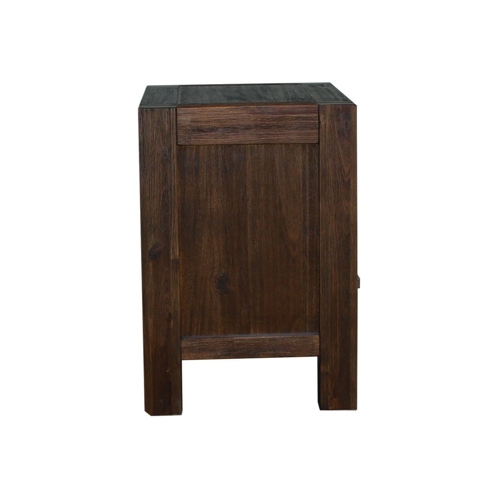 Bedside Tables Bedside Table 2 Drawers Night Stand Solid Wood Acacia Storage In Chocolate Colour