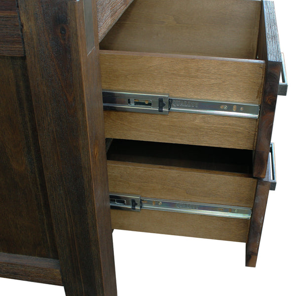 Bedside Tables Bedside Table 2 Drawers Night Stand Solid Wood Acacia Storage In Chocolate Colour