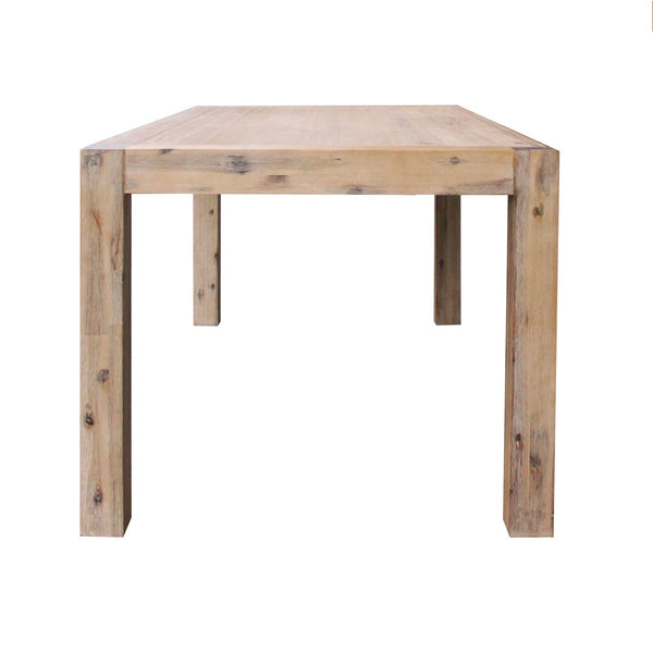 Dining Tables Dining Table 210Cm Large Size With Solid Acacia Wooden Base In Oak Colour