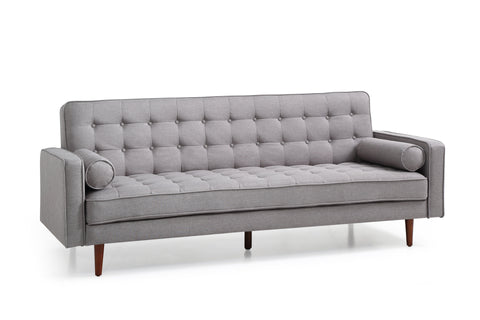 Sofas, Armchairs & Couches Sofa Bed 3 Seater Button Tufted Lounge Set For Living Room Couch In Fabric Grey Colour