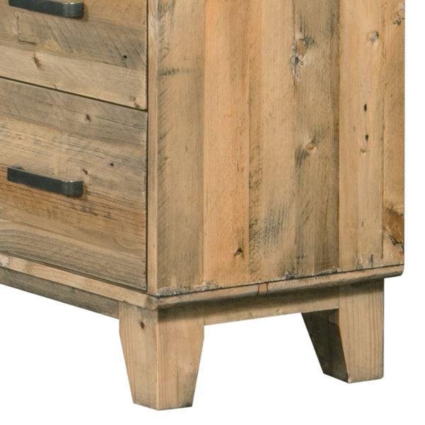 Dressers & Chests of Drawers Tallboy With 4 Storage Drawers In Wooden Light Brown Colour