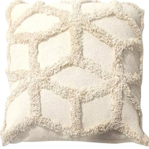 White Woven Cushion Cover 45X45cm