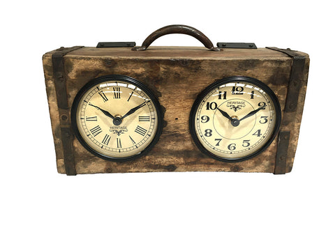 Desk Clocks Table Clock Brick Mould Dual Dial