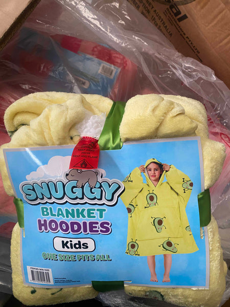 Girls Comfy Warm Blanket Hoodie With Sherpa Fleece Reverse Avocado