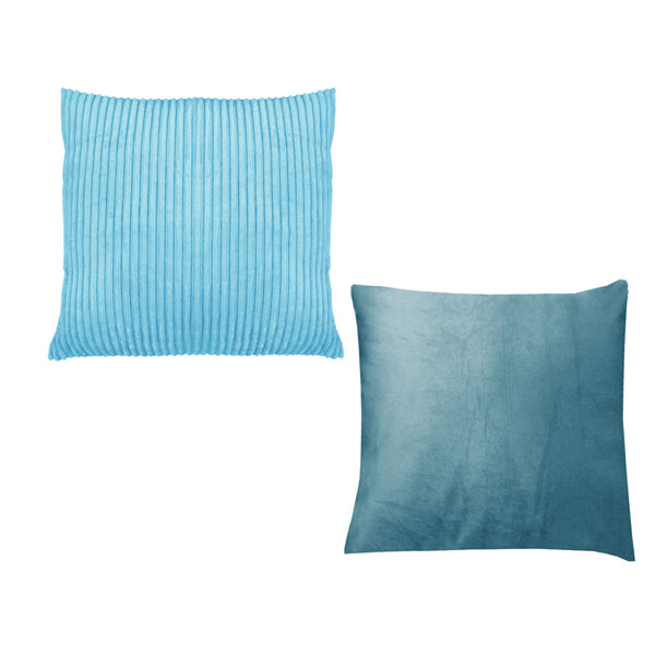 Pair Of Calico Cordury Cushions